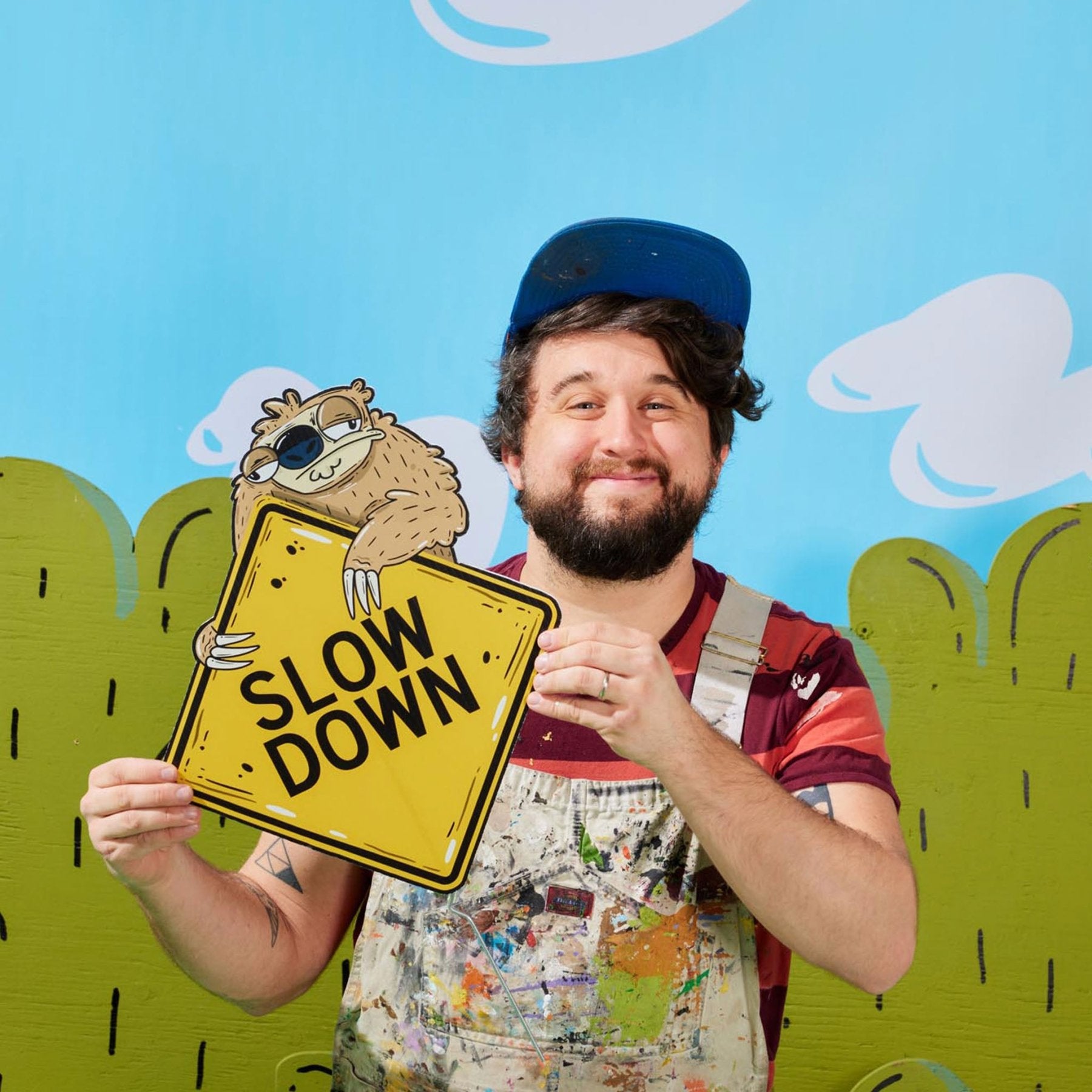 Sofia the Sloth Mini "Slow Down" Yard Sign - Mike Bennett Studios