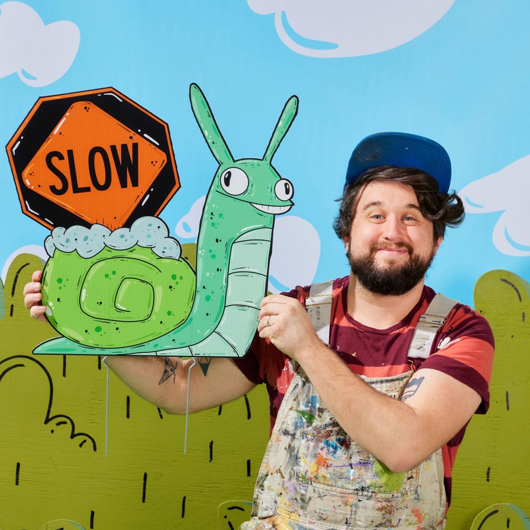 Sonny the Snail Slow Yard Sign - alternate