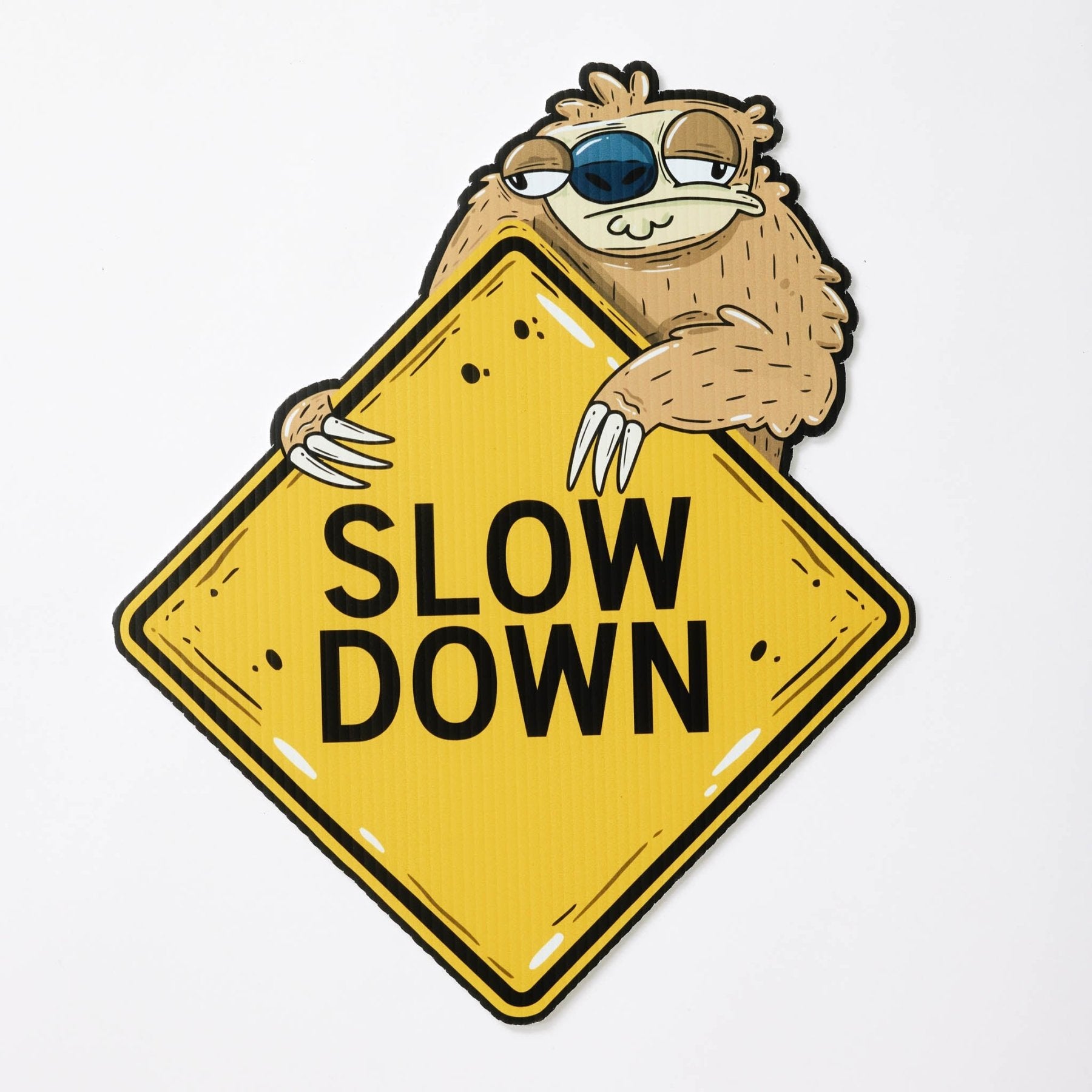 Sofia the Sloth Mini "Slow Down" Yard Sign - Mike Bennett Studios