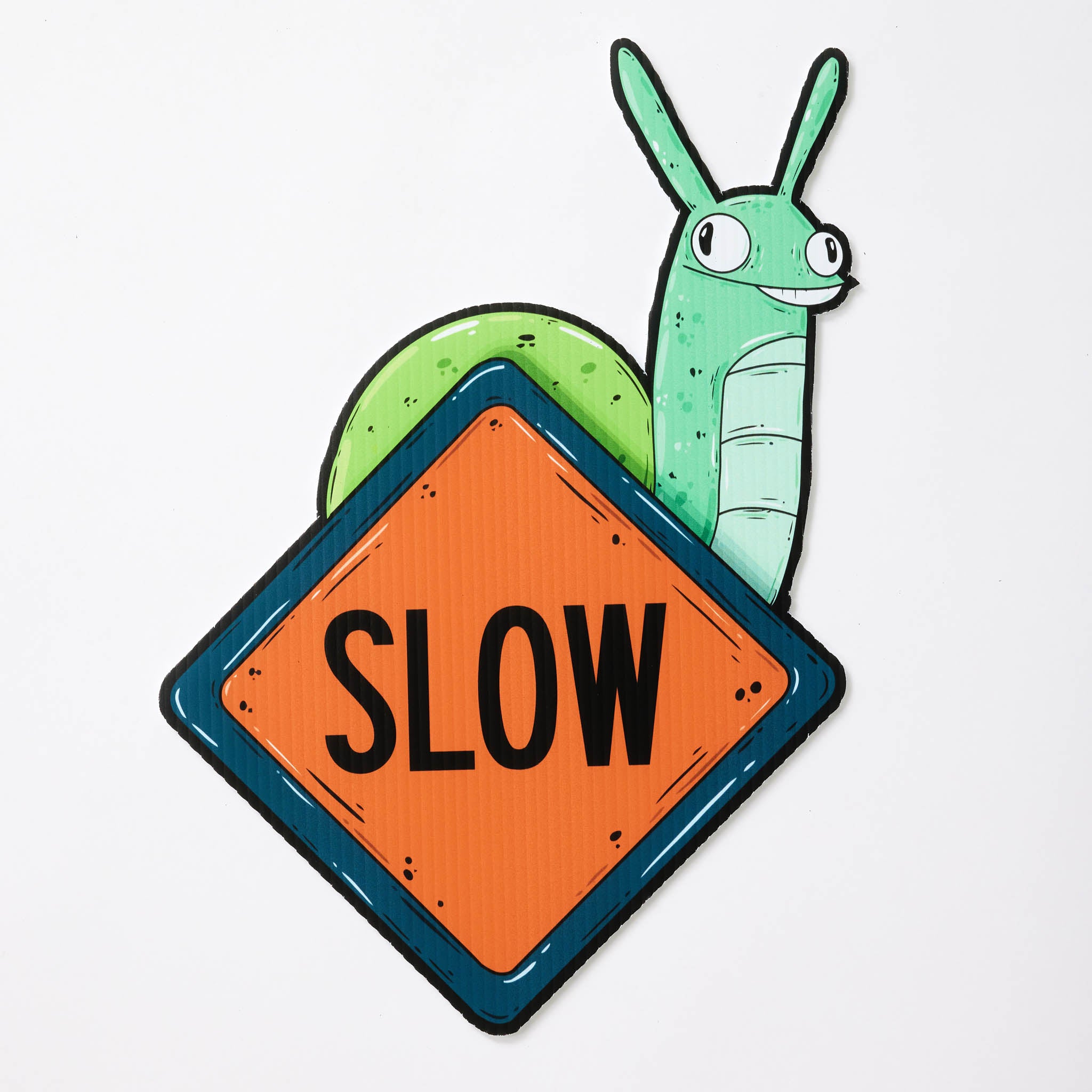 Sonny the Snail Mini "Slow" Yard Sign - Mike Bennett Studios