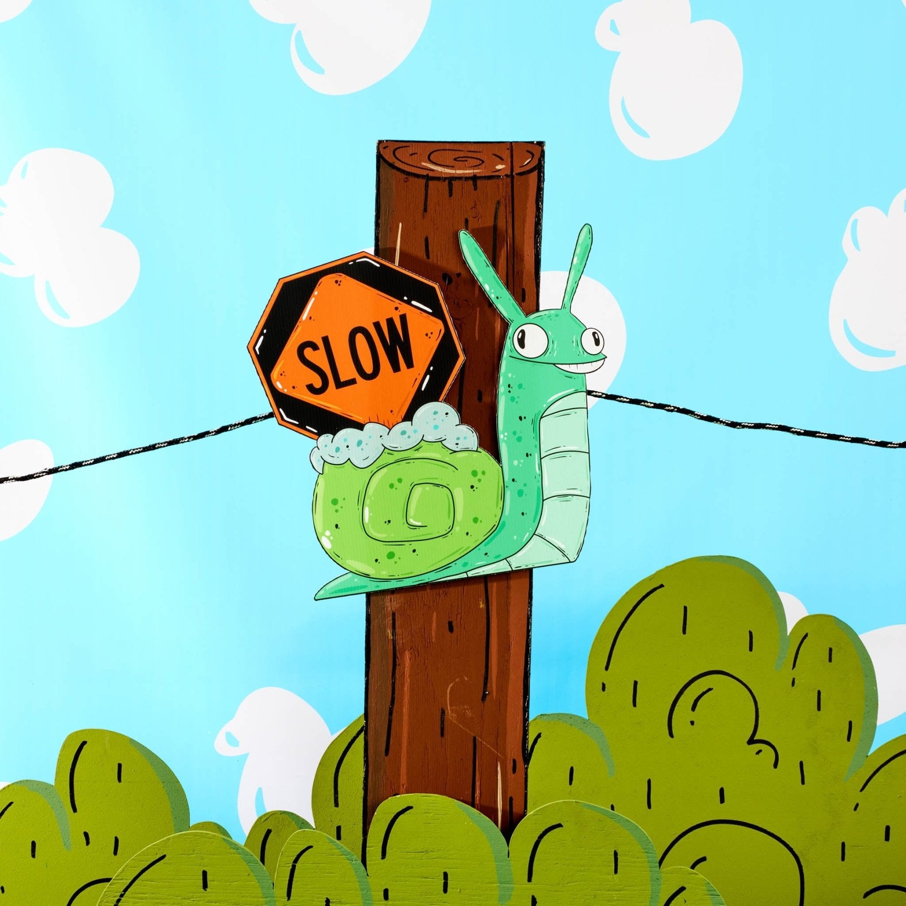 Sonny the Snail | "Slow" Yard Sign - Mike Bennett Studios