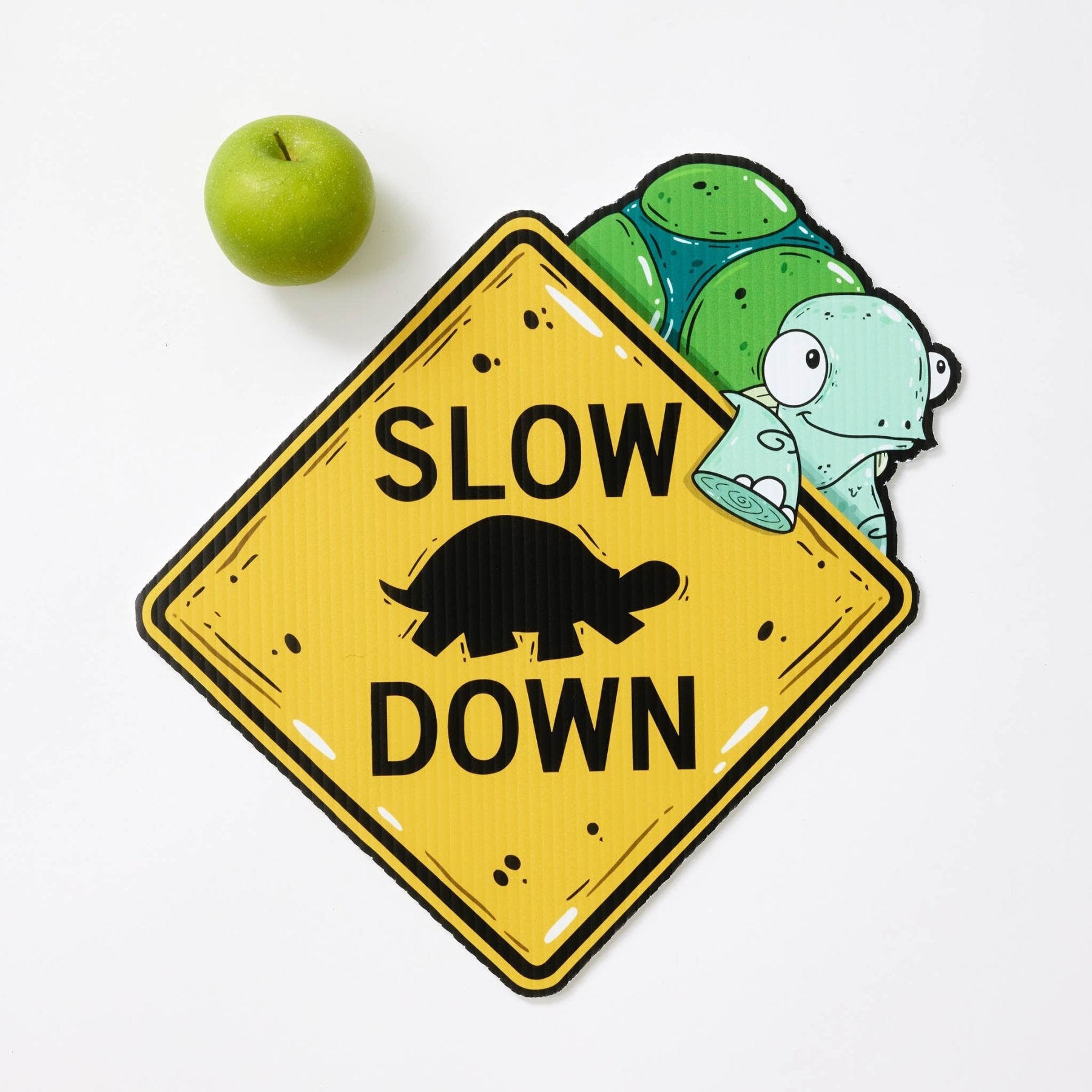 Terrance the Turtle Mini "Slow Down" Yard Sign - Mike Bennett Studios